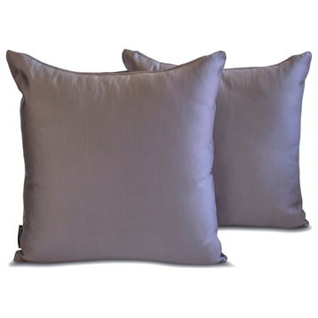 Ash Purple 20"x26" Lumbar Pillow Cover Set of 2 Solid - Ash Purple Slub Satin