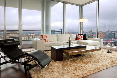 Trendy family room photo in Dallas