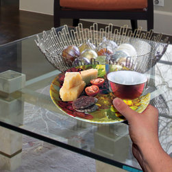 Epicureanist Cocktail Tray and Wine Glass Holder (Set of 4) - Tabletop