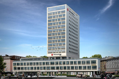 3D Visualisierung eines Hotels in München.