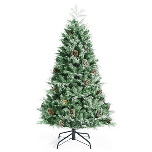 Mr Crimbo 6ft Mixed Pine Artificial Christmas Tree Realistic Indoor Decoration