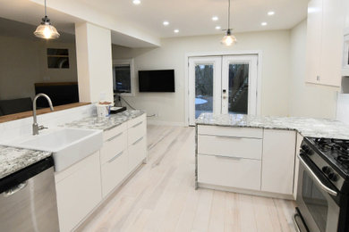 Beach style kitchen photo in Other
