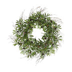 Vickerman FK170801 24" Artificial Green Olive Leaf Wreath