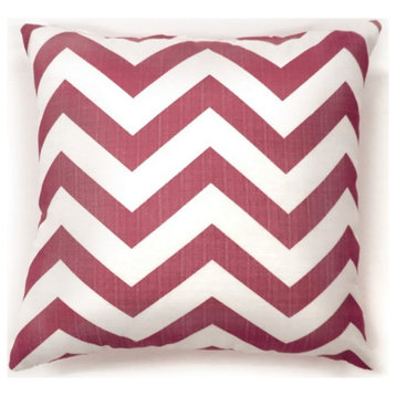 Furniture of America Dina Fabric Small Throw Pillow in Red Chevron (Set of 2)