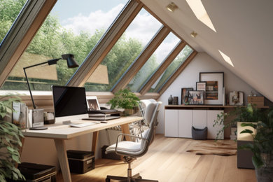 Contemporary home office in Other.