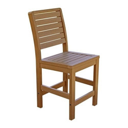 Highwood - Weatherly Outdoor Counter Height Side Chair, Toffee - Outdoor Bar Stools And Counter Stools