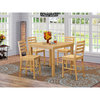 5-Piece Counter Height Table Set-Counter Height Square Table and 4 Stools