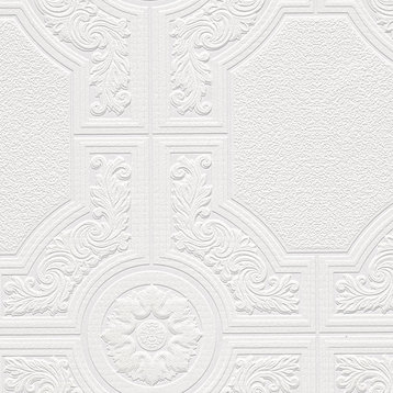 Victorian Tile Paintable Wallpaper, 1 Bolt