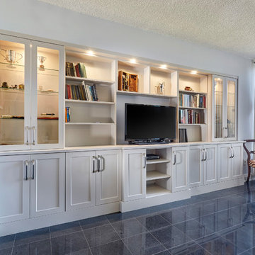 Condo Wall Unit with glass and LED lights