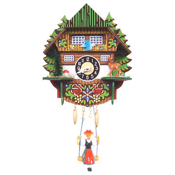 Engstler Battery-Operated Clock- Forest House- Mini Size