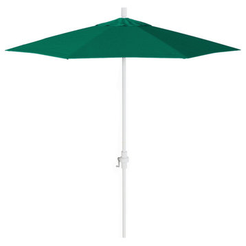 7.5' Patio Umbrella Matted White Pole Fiberglass Ribs Sunbrella Spectrum Aztec