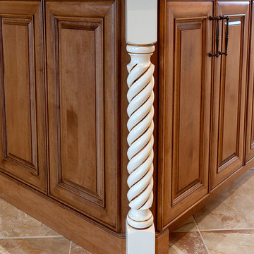 Door style: Cambridge | Species: Maple | Finish: Linen with Carmel glaze