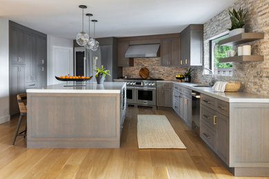 Inspiration for a contemporary kitchen remodel in Miami