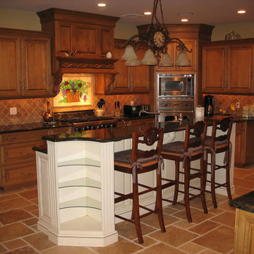 Parsippany NJ Traditional Kitchen Two Tone - Maple Stained and Glazed