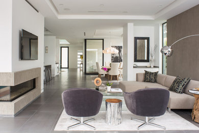 Inspiration for a contemporary living room remodel in Los Angeles