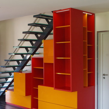 Concept caissons tout en couleurs (médium laqué haute brillance et satiné)