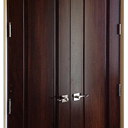 Mediterranean Doors - Custom Solid Wood Radius 1-Panel Double Door - Interior Doors