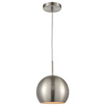 ELK HOME - Elk Home D4325 Salt Rim 1-Light Mini Pendant, Satin Nickel - ELK HOME D4325 Salt Rim 1-Light Mini Pendant in Satin NickelAdd a contemporary accent with the Salt Rim Pendant. Its satin nickel finish and sleek, open dome shade balance notes of sleek modern, minimalist chic with just a hint of retro flare. Line multiple pieces over a kitchen bar or dining table for maximum impact.
