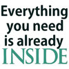 Decal Wall Sticker Everything You Need Is Already Side Quote, Black/Teal
