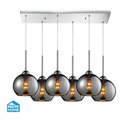 Cassandra 6-Light Pendant In Polished Chrome - Pendant Lighting
