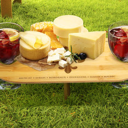 Epicureanist Portable Outdoor Wine Table - Outdoor Dining Tables