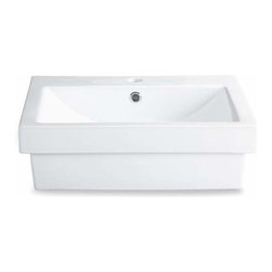 Miseno - Miseno MNO-213C Rectangular 21-1/4" Recessed Vessel Bathroom Sink - Bathroom Sinks