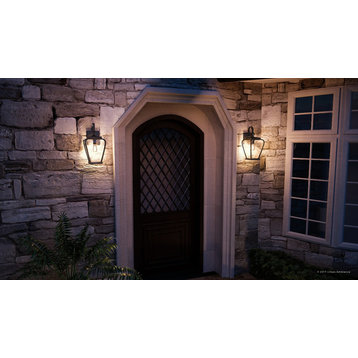 Luxury French Country Black Outdoor Wall Light, UQL1200, Florence Collection