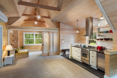 Kitchen - large rustic kitchen idea in Milwaukee