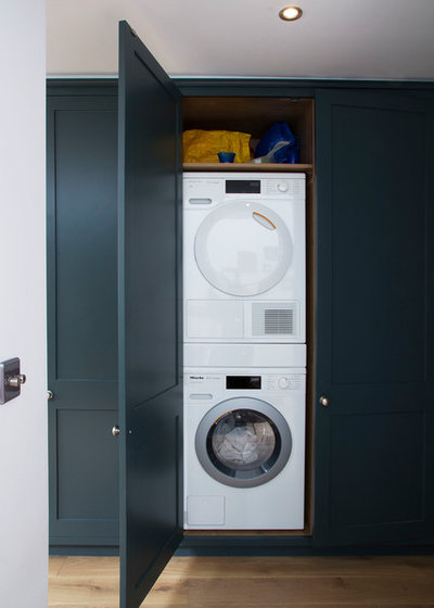 Transitional Laundry Room by Ian Dunn Woodwork & Design