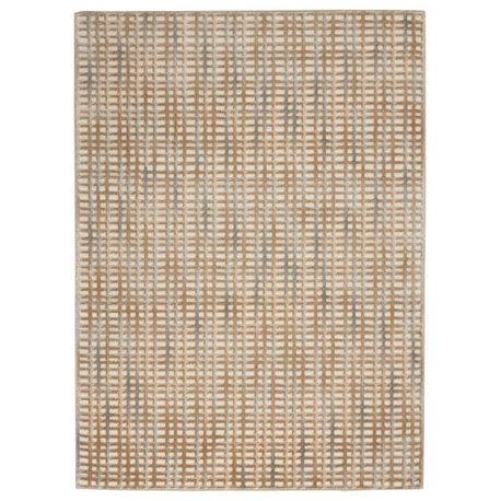 Nourison Solace Runner Area Rug, Beige/Blue, 5'3"x7'3"