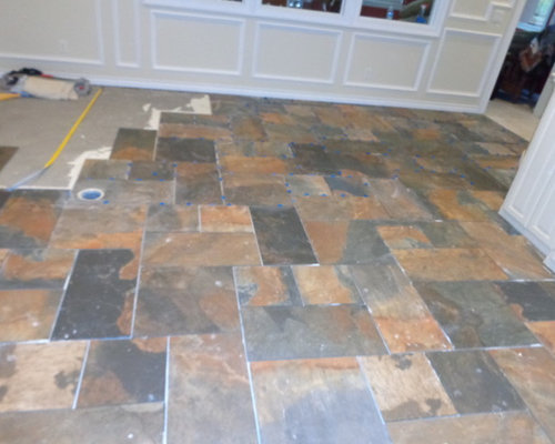 Slate Look Tile Random Size Pattern