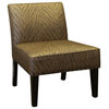 Belinda Accent Chair in Metallic Woven Linen