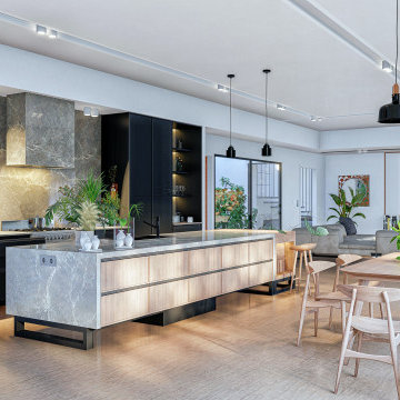 Open Concept Kitchen/Living Room