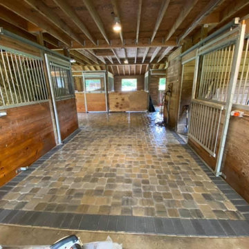 Horse Stable - Concrete Paver Floor - Unloading Bay