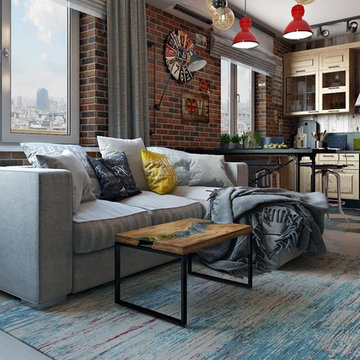 Studio Kitchen 3D Renderings