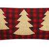 Christmas Trees Embroidered Appq Pillow