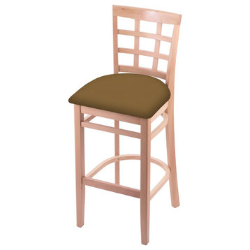 3130 25 Counter Stool with Natural Finish and Canter Saddle Seat