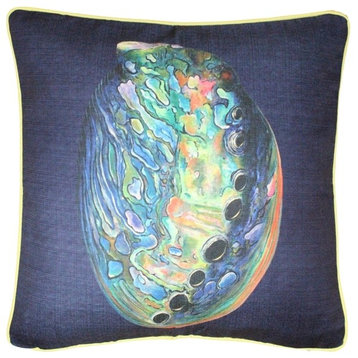 Tracy Upton Shoal Cape Abalone Solitaire Throw Pillow, 20"x20"