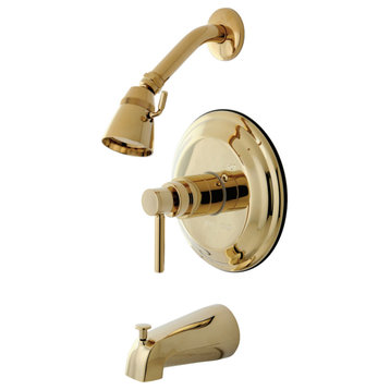 Kingston Brass Tub and Shower Faucet, Polished Brass