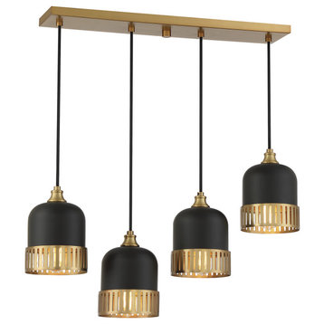 Savoy House Eclipse Four Light Linear Chandelier