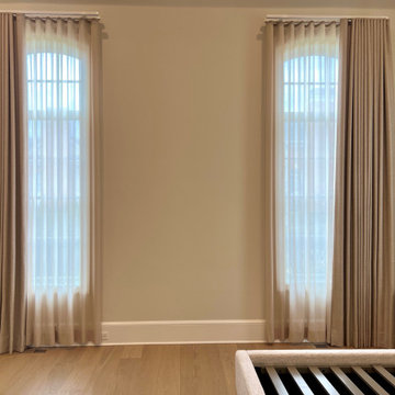 Ripplefold Drapery Panels & Sheers on a Kirsch Double Track Rod using Unique Fab
