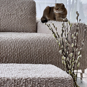 Ivory Sofa Slipcover | Microfibra Collection | Mamma Mia Covers