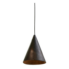 LEP-L 1-Light Long Pendant, Satin Nickel Kit, Black Shade, 2700k