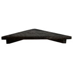 Joel's Antiques and Reclaimed Decor, LLC - Joel's Antiques, Rustic, Floating Wood Corner Shelf, Pine, Mocha, 18" - RUSTIC WOOD SHELF - Solid wood floating corner shelf, made from pine. Made in the USA.