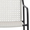 Augustina Indoor-Outdoor Grey and Black Woven Rope and Iron Occasional Chair