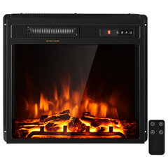 23 Electric Fireplace Insert Indoor Heater with Remote Control, Black -  Contemporary - Indoor Fireplaces - by OneBigOutlet | Houzz