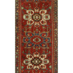 Noori Rug - Fine Vintage Distressed Kristina Red/Blue Runner, 3'3x10'8 - Uniquely hand knotted, this Fine Vintage Distressed Kristina rug has been crafted using fine quality wool so it lasts for years to come. Subtle signs of wear to give it a personal touch making it a true one-of-a-kind.