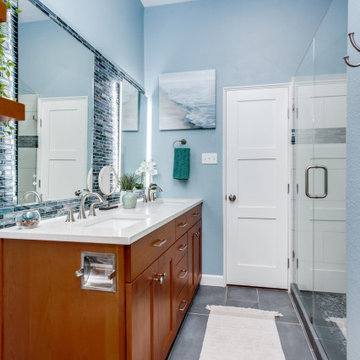 Soothing Ocean Vibes Plano Bathroom Remodel