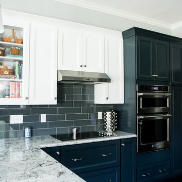 Shades of Blue - Transitional Kitchen, Bathroom, & Living Room