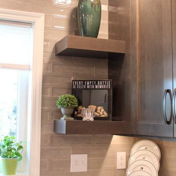 Stunning Kitchen Transformation Done in Ebony, White and Shale Colors